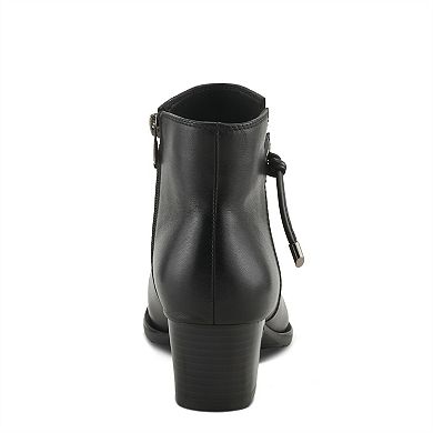 Spring Step Thereeder Women's Ankle Boots with Block Heel & Tie Detail