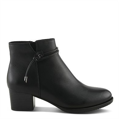 Spring Step Thereeder Women's Ankle Boots with Block Heel & Tie Detail