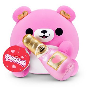 Snackles Valentines Edition 8-inch Plush Bear with Champagne