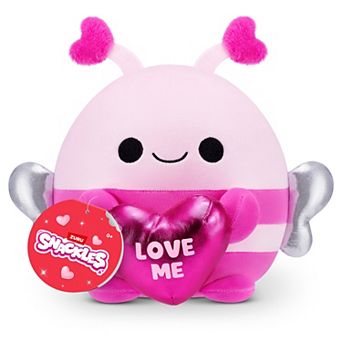 Snackles Valentines Edition 8-inch Plush Bumblebee with Heart-Shaped Chocolate