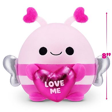 Snackles Valentines Edition 8-inch Plush Bumblebee with Heart-Shaped Chocolate