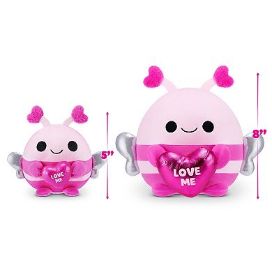 Snackles Valentines Edition 8-inch Plush Bumblebee with Heart-Shaped Chocolate