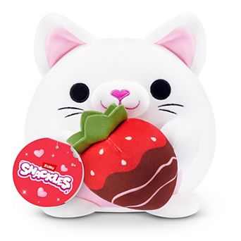 Snackles Valentines Edition 8-inch Plush Kitten with Strawberry Chocolate