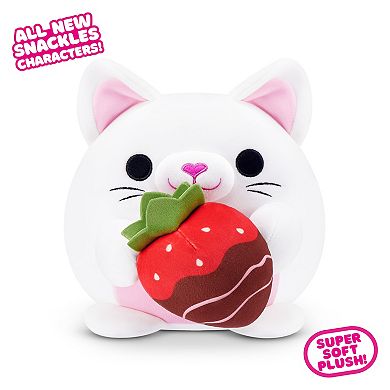 Snackles Valentines Edition 8-inch Plush Kitten with Strawberry Chocolate