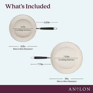 Anolon Advanced Ceramic Nonstick Frying Pan Set of 2