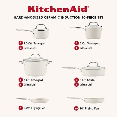 KitchenAid® 10-pc. Hard-Anodized Ceramic Induction Cookware Set