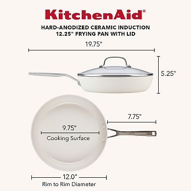 KitchenAid® Hard-Anodized Ceramic Induction Skillet 12.25-Inch with Lid