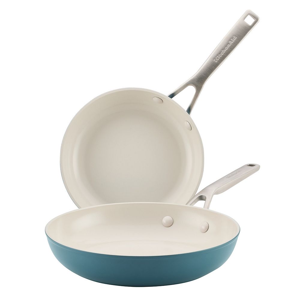 KitchenAid® Hard-Anodized Ceramic Induction Skillet Set of 2 - White, 2 PIECE