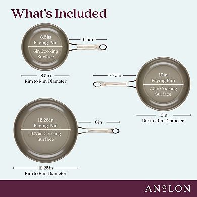 Anolon EverLast Ceramic Nonstick 3-pc. Frying Pan Set