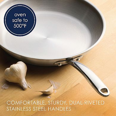 Rachael Ray® 12.5-in. Professional Stainless Steel Induction Frying Pan