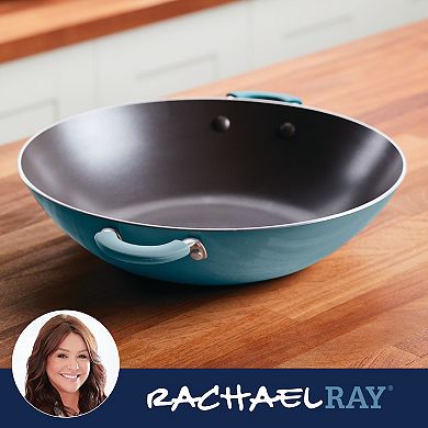 Rachael Ray® Cook & Create 14-in. Aluminum Nonstick Wok