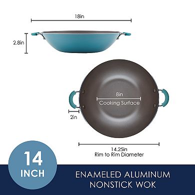 Rachael Ray® Cook & Create 14-in. Aluminum Nonstick Wok