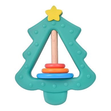 Sunny Days Entertainment Holiday Silicone & Wood Baby Teether