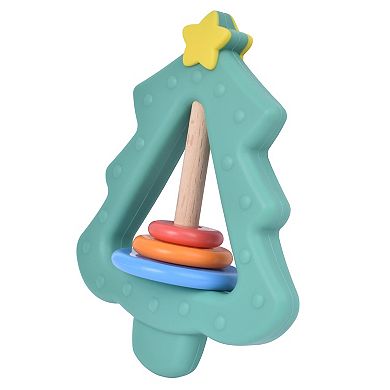Sunny Days Entertainment Holiday Silicone & Wood Baby Teether