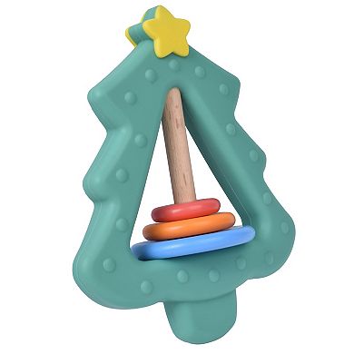 Sunny Days Entertainment Holiday Silicone & Wood Baby Teether