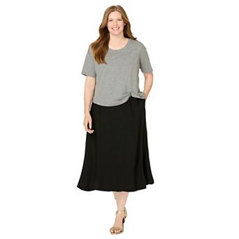 Woman Within Plus Size Two-Fer Tee Dress
