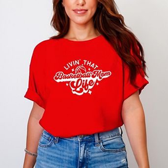 Simply Sage Market Livin' That Basketball Mom Life Garment Dyed Tee