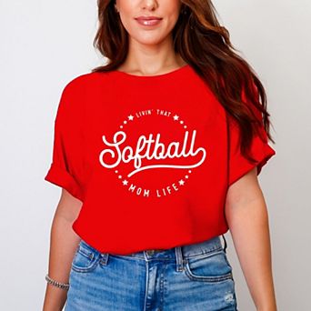Simply Sage Market Livin' that Softball Mom Life Garment Dyed Tee