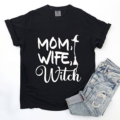 Simply Sage Market Mom Wife Witch Cursive Garment Dyed Tee