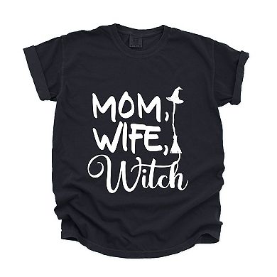 Simply Sage Market Mom Wife Witch Cursive Garment Dyed Tee