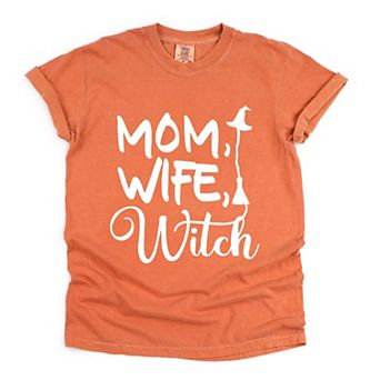 Simply Sage Market Mom Wife Witch Cursive Garment Dyed Tee