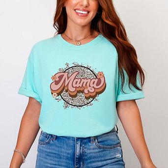 Simply Sage Market Mama Leopard Circle Garment Dyed Tee