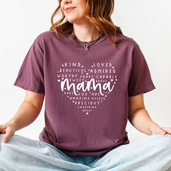 Simply Sage Market Mama Affirmations Heart Garment Dyed Tee