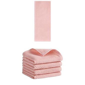 5 pc Cotton Hand Towel Set, Solid Waffle Hand Towels, Soft Towels for Bathroom and Hotel, 13"x30"