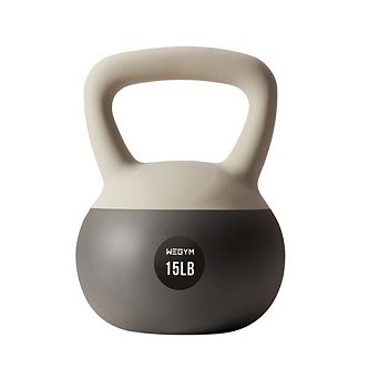 WeGym Soft Kettlebells, Impact-Resistant Base and Anti-Slip, Wide-Grip Handle - 15lbs