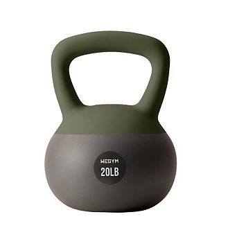 WeGym Soft Kettlebells, Impact-Resistant Base and Anti-Slip, Wide-Grip Handle - 20lbs