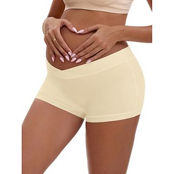 Women's Low Waist Under the Bump Maternity BoyShorts Pregnancy Seamless Ladies Panties
