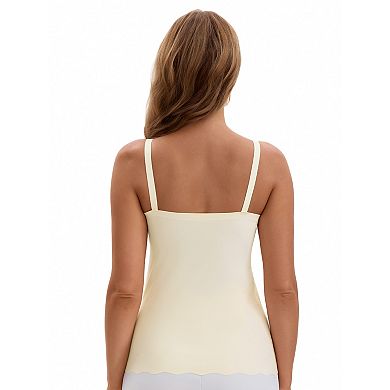 Women's Lace Nursing Tanks with Adjustable Straps Breastfeeding V Neck Built-In Bra Cami