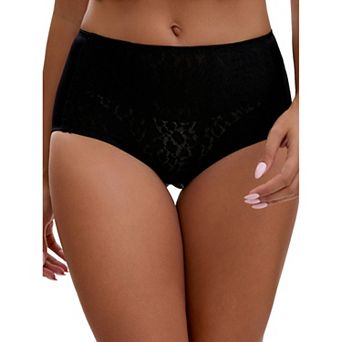 Women's Floral Lace Briefs Panties Breathable Comfortable Mid Rise Underwear