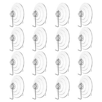 16 pc Suction Cup Hooks 2.68" Powerful Vacuum Suction Shower Hooks Wreath Cup Hook Load 6.6 lbs
