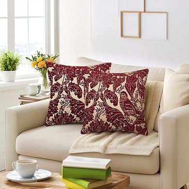 Throw Pillow Covers Set of 2, Flower Plant Pillows Case, Floral Farmhouse Decor Cushion Cover