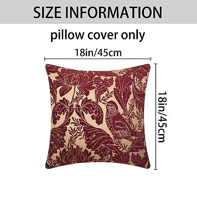 Throw Pillow Covers Set of 2, Flower Plant Pillows Case, Floral Farmhouse Decor Cushion Cover