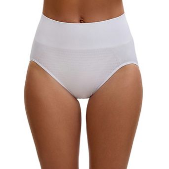 Women's High Waist Tummy Slimming Elastic Waistband Briefs Hi-Cut Breathable Hip Lifter Underwear