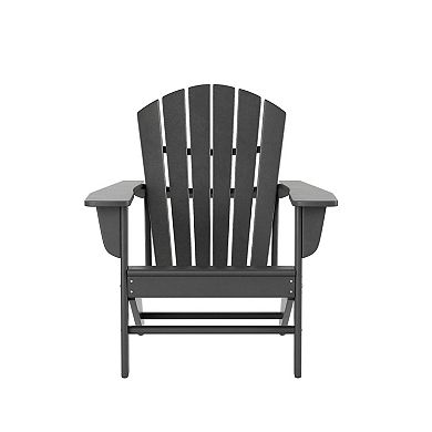 Outdoor Adirondack Chair With Ottoman And Side Table 3-Piece Set