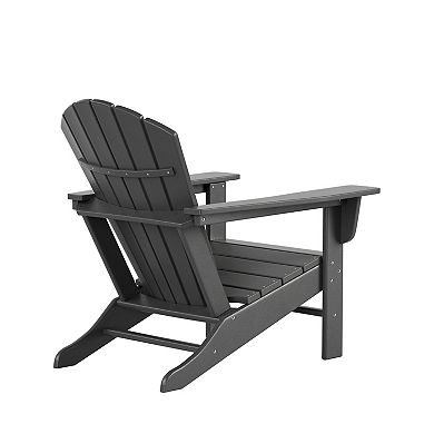 Outdoor Adirondack Chair With Ottoman And Side Table 3-Piece Set