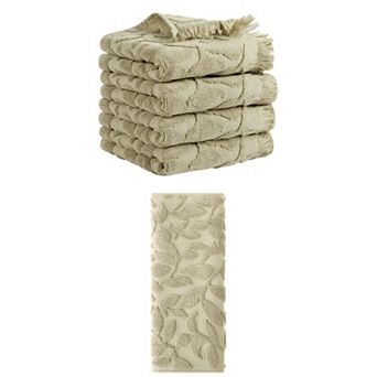 5 pc Jacquard Pattern Boho Decorative Hand Towels Cotton Turkish Absorbent Soft Hand Towel 14"x30"