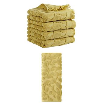 5 pc Jacquard Pattern Boho Decorative Hand Towels Cotton Turkish Absorbent Soft Hand Towel 14"x30"