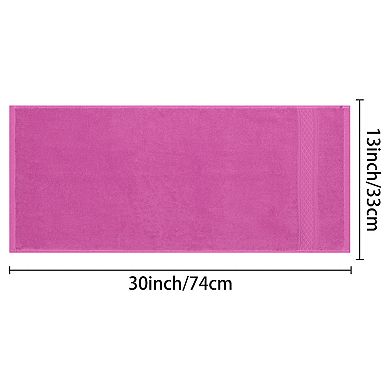 2Pcs Cotton Absorbent Soft Decorative Hand Towel Set for Bathroom, Hotel and Spa 13"x30"