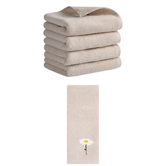 5 pc Hand Towels Set, Soft Absorbent Decorative Hand Towel for Bathroom 13"x30"