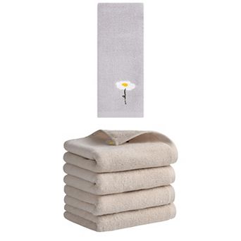 5 pc Hand Towels Set, Soft Absorbent Decorative Hand Towel for Bathroom 13"x30"