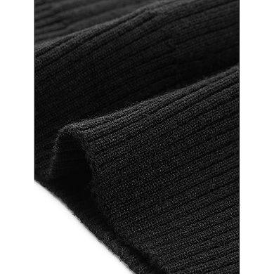 Women's V Neck Sweater Vest Ribbed Sleeveless Slit Stretchy Basic Casual Fall Winter Tank Top