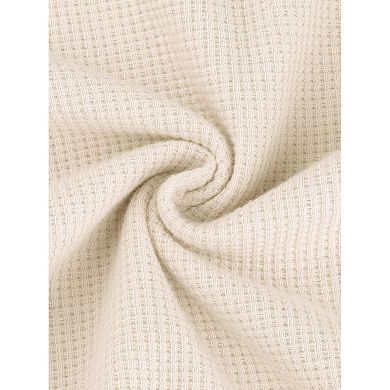 Women's Waffle Cotton Pajamas Long Sleeve with Pants 2 Piece Matching Lounge Sets with Pockets