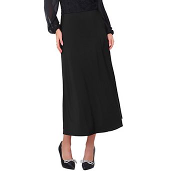 Women's Satin Maxi Skirt High Waist Formal A-Lined Evening Cocktail Mermaid Skirts
