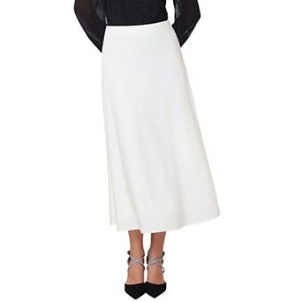 Women's Satin Maxi Skirt High Waist Formal A-Lined Evening Cocktail Mermaid Skirts