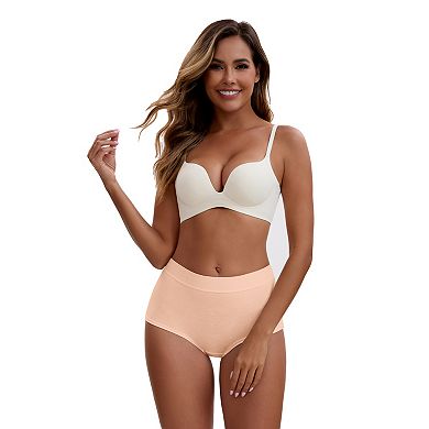 Women's High Waist Tummy Control Elastic Waistband Comfortable Boyshorts
