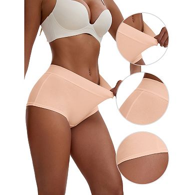 Women's High Waist Tummy Control Elastic Waistband Comfortable Boyshorts